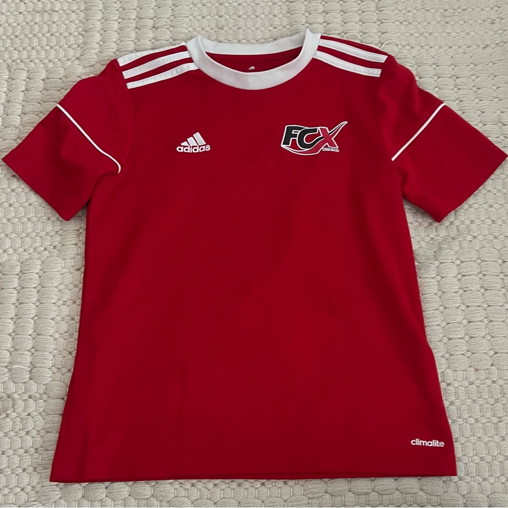 Adidas Kids Red Climalite Jersey